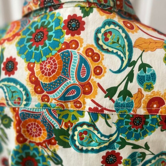 PSYCHEDELIC PAISLEY 60’STYLE JACKET HIPPIE SUMMER OF LOVE VISUAL FEAST OF PRINT - Picture 8 of 15